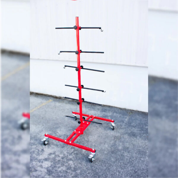 Triple Auto Body Masking Machine TMM4576 - Holds 12, 24, 36 Paper Rolls - Red