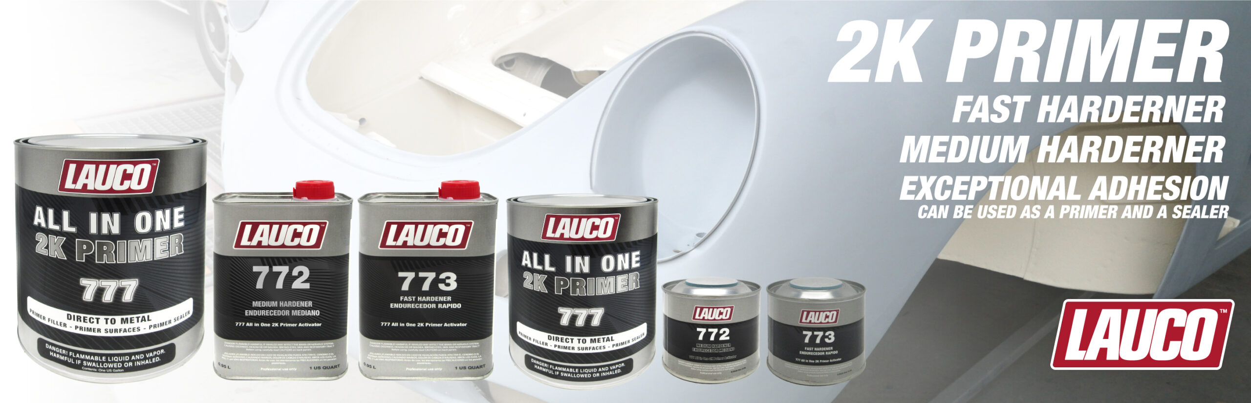 All In One Direct To Metal 2K Urethane Primer Surfacer Gray (4:1) (Primer Filler, Primer Surfaces, Primer Sealer) Fast Harderner Medium Harderner